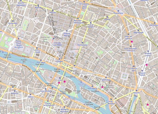 Carte de Paris avec OSM